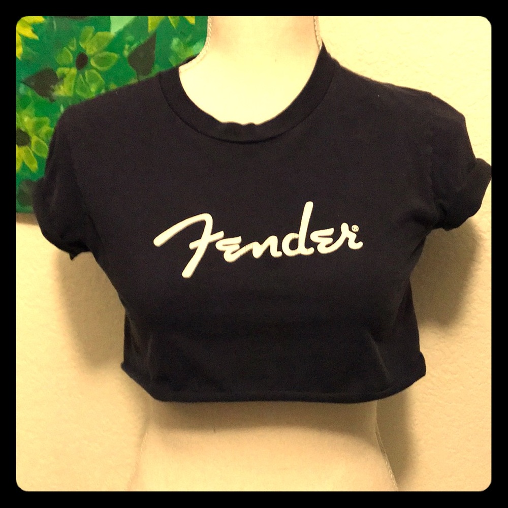 Medium Blue Cropped Fender Top